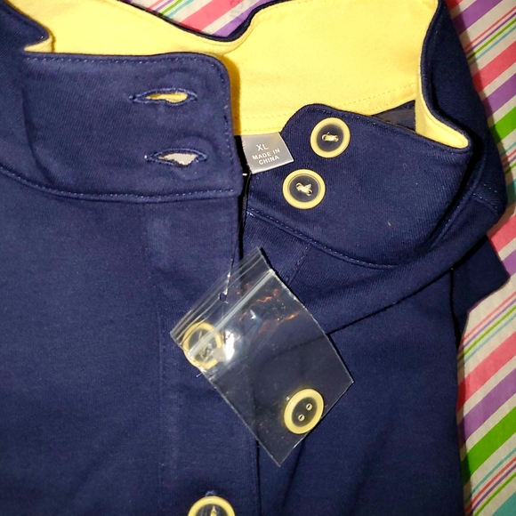 NWOT QVC Sports Savvy blue and yellow shirt - Picture 3 of 6